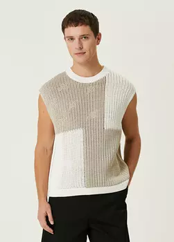 Жилет в стиле пэчворк Axel Arigato, белый