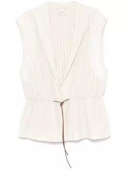 Жилет в тонкую полоску Alysi, нейтральный цвет