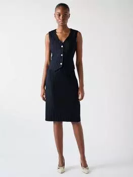 Жилет в тонкую полоску от petite baxtor L.K.Bennett, темно-синий