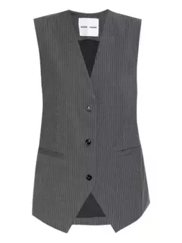 Жилет в тонкую полоску SAMSOE SAMSOE, серый