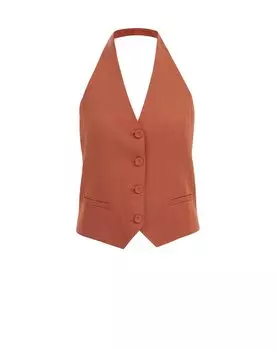 Жилет We Fashion, коричневый