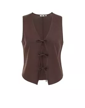 Жилет WE Fashion, коричневый