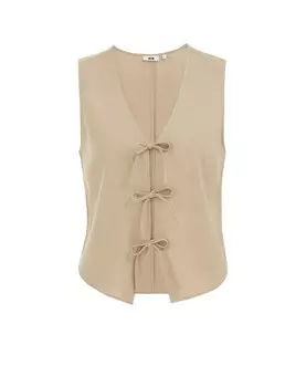 Жилет WE Fashion, кремовый