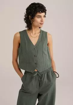 Жилет WE Fashion, темно-зеленый