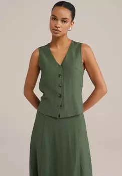 Жилет WE Fashion, темно-зеленый/меланж