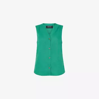 Жилет Whistles Laura с V-образным вырезом, зеленый