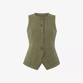 Жилет Whistles в полоску, оливковый