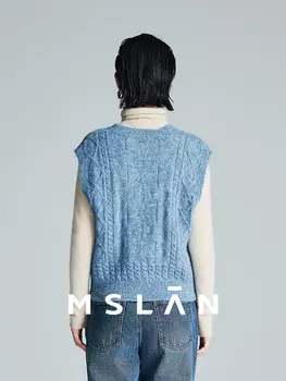 Жилет вязаный MSlan, синий