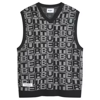 Жилет вязаный «Плитка» Butter Goods, черный