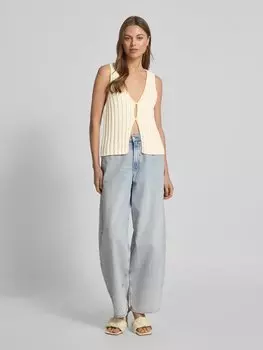 Жилет вязаный с фактурным узором модель «САЛОУ» Samse Samse, кремовый