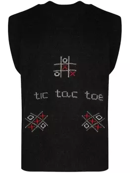 Жилет вязки интарсия BODE, черный