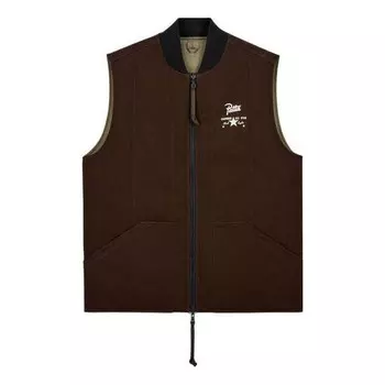 Жилет x patta four-leaf clover utility reversible padded vest 'java' Converse, коричневый