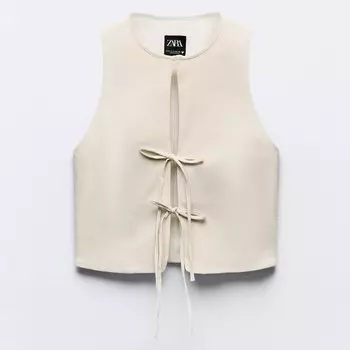 Жилет Zara Fitted, бежевый