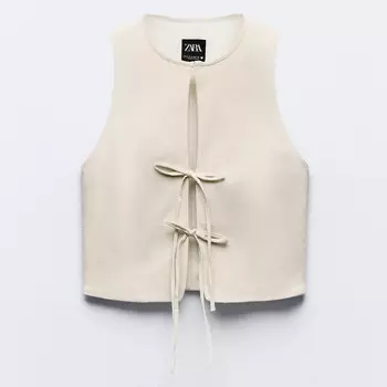 Жилет Zara Fitted, бежевый