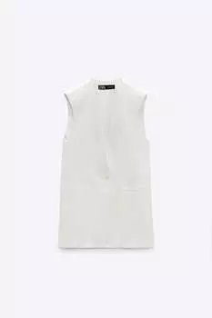 Жилет Zara Flowing Buttoned, экрю