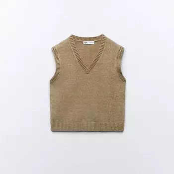 Жилет Zara Soft Knit, синий