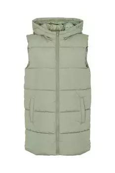 Жилет - Зеленый - Пуховик PIECES, зеленый