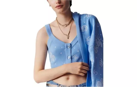 Жилет женский Chanel, светло-голубой