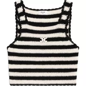 Жилет женский черный/белый Celine