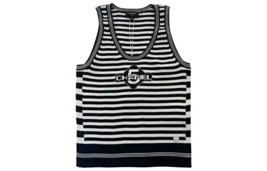 Жилет женский черный/белый Chanel