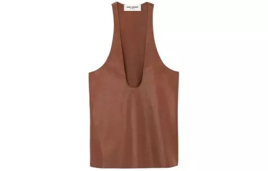 Жилет женский коричневый Saint Laurent