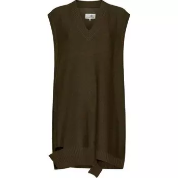 Жилет женский Mm6 Maison Margiela удлиненный, зеленый