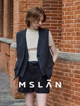 Жилет женский MSlan двойной, серый