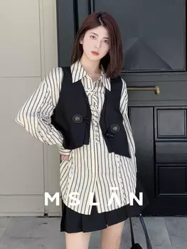 Жилет женский MSlan с вышивкой, черный