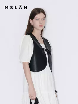 Жилет женский MSlan с застежкой, черный