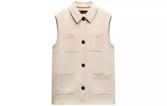 Жилет женский песочный Zara
