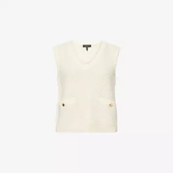 Жилет женский Rag & Bone Claire с V-образным вырезом, кремовый