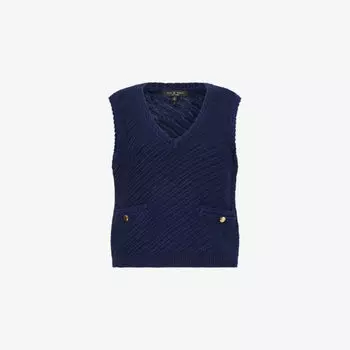 Жилет женский Rag & Bone Claire с V-образным вырезом, темно-синий