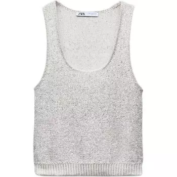 Жилет женский серый Zara