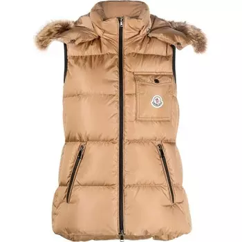 Жилет женский верблюжий Moncler, коричневый