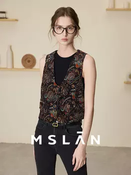 Жилетка Mslan вельветовая, черный