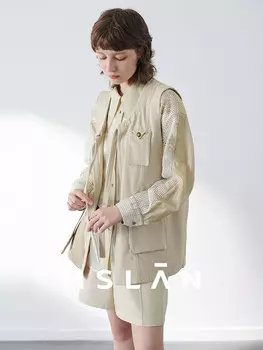 Жилетка женская Mslan с разрезом, хаки