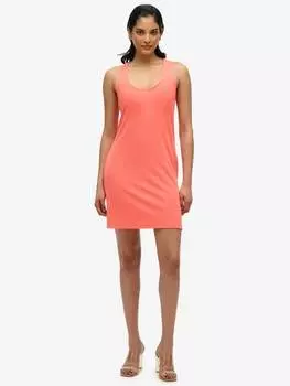 Жилетное мини-платье Superdry, цвет Hot Coral