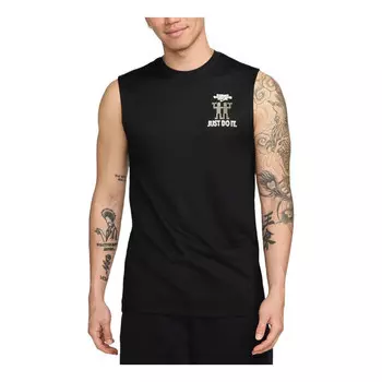 Жилеты dri fit без рукавов майка для фитнеса азиатские размеры Nike, черный