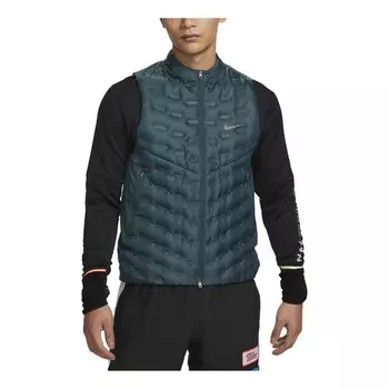Жилеты therma fit adv repel down жилет для бега Nike, зеленый