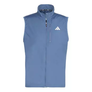 Жилеты владеют бегом жилет азиатский размер Adidas, синий