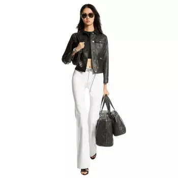 Джинсы расклешенные с поясом Michael Michael Kors Denim, белый