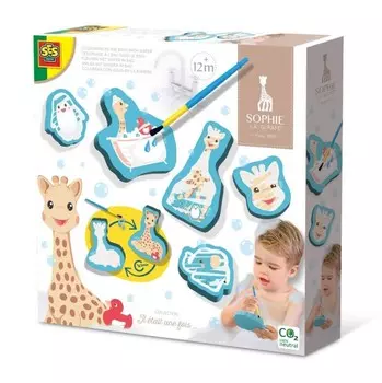 Жираф Софи - акварельная раскраска SES