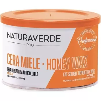Жирорастворимый воск для депиляции с сосновой смолой и пчелиным воском 400мл, Naturaverde
