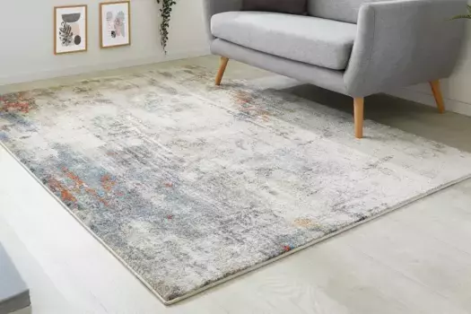 Живой ковер LUXOR "Montreal", прямоугольный, короткий ворс, современный дизайн, гостиная, спальня LUXOR living 80х150 см, бежевый/синий