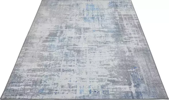 Живой ковер LUXOR "Punto 1", прямоугольный, короткий ворс, принт, современный дизайн LUXOR living 155х230 см, кремовый/синий