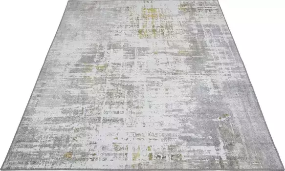 Живой ковер LUXOR "Punto 1", прямоугольный, короткий ворс, принт, современный дизайн LUXOR living 120х170 см, кремовый/горчичный/желтый