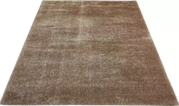 Живой ковер LUXOR с высоким ворсом "Gela", прямоугольный, однотонный, мягкий и пушистый, идеально подходит для гостиной и спальни LUXOR living 133х190 см, серо-коричневый