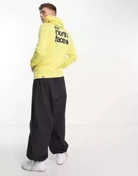 Жёлтая толстовка с принтом на спине The North Face Coordiantes