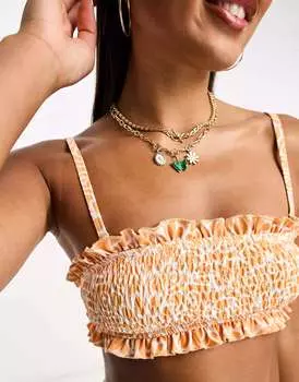 Жёлтый лиф бикини с оборками Playful Promises