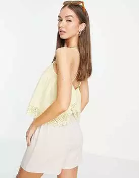 Жёлтый жилет с ремешками French Connection